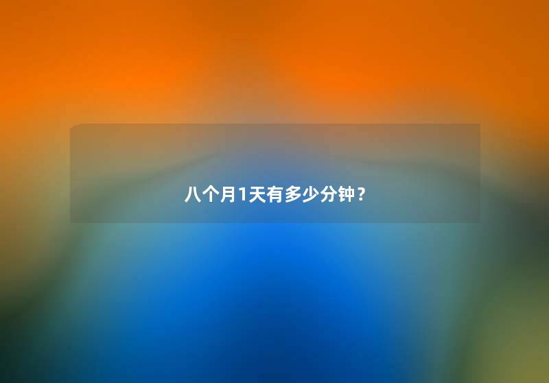 八个月1天有多少分钟？