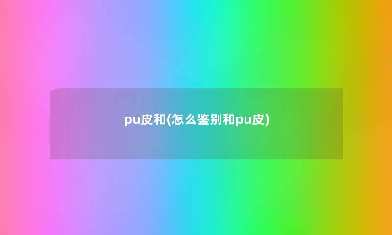 pu皮和(怎么鉴别和pu皮) pu皮和(怎么鉴别和pu皮)
