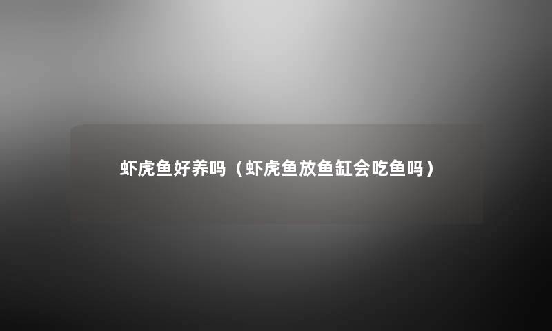 虾虎鱼好养吗(虾虎鱼放鱼缸会吃鱼吗) 虾虎鱼好养吗(虾虎鱼放鱼缸会吃鱼吗)